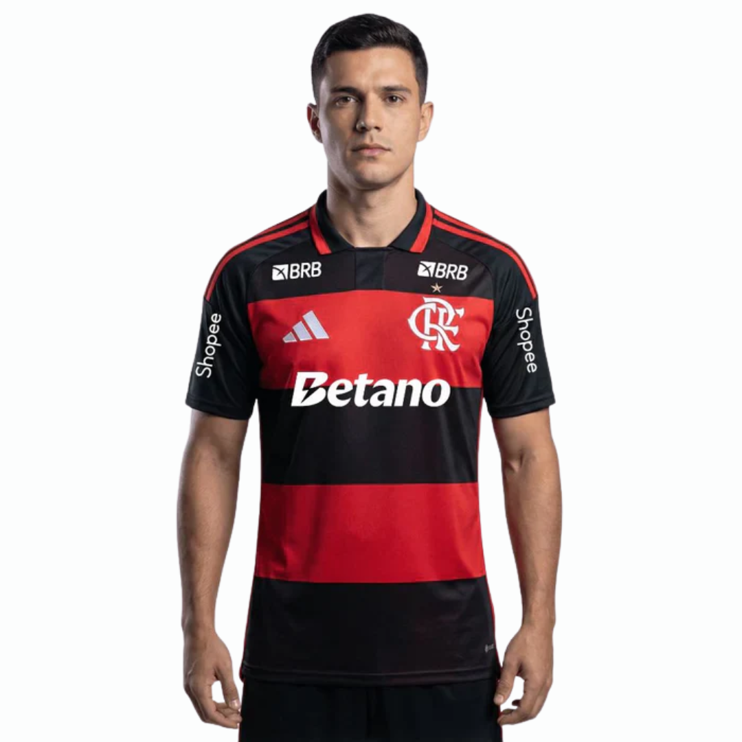 Camiseta Flamengo Titular 2026 - Versión Jugador (With Sponsor)