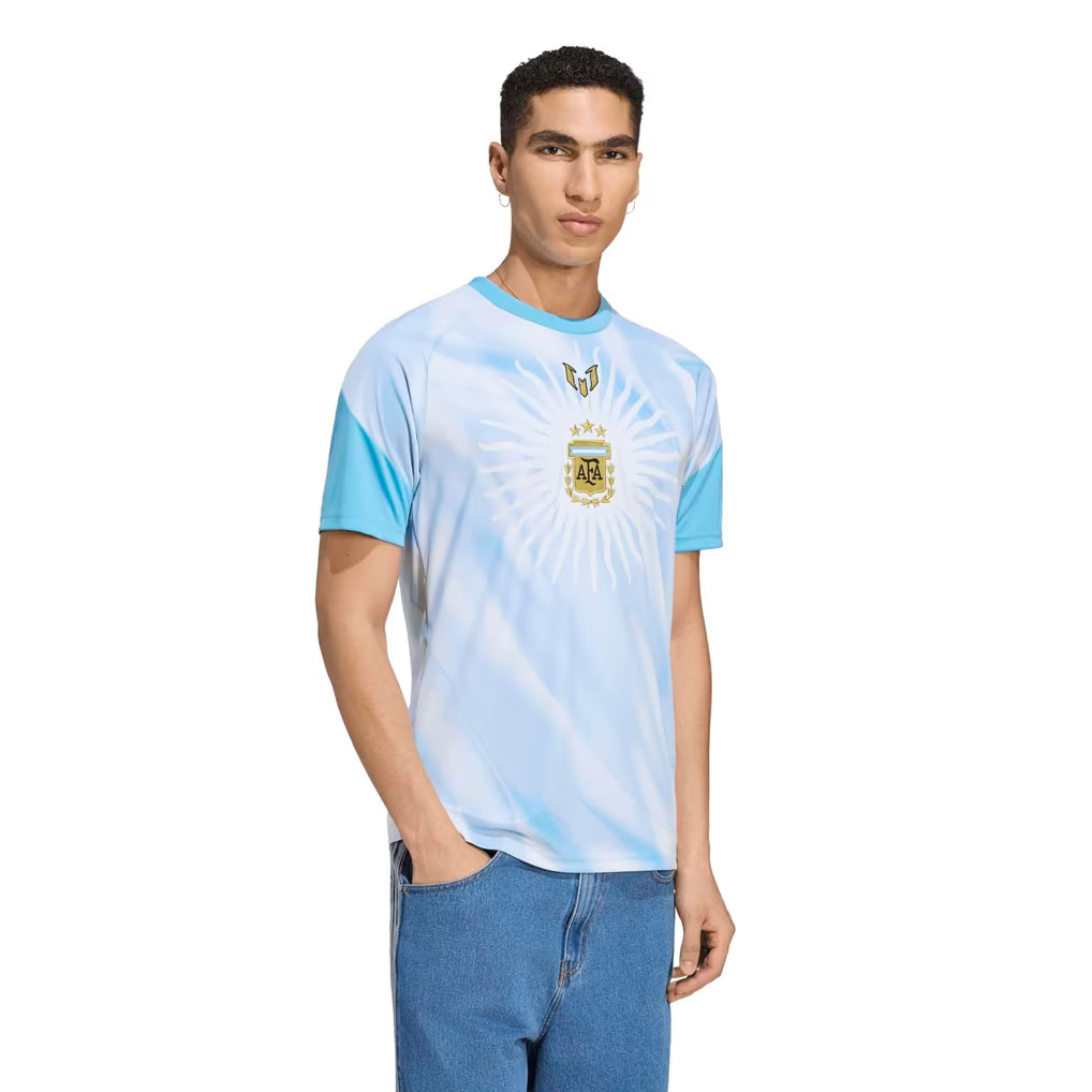 White Argentina Messi 2026 Pre Match Camiseta