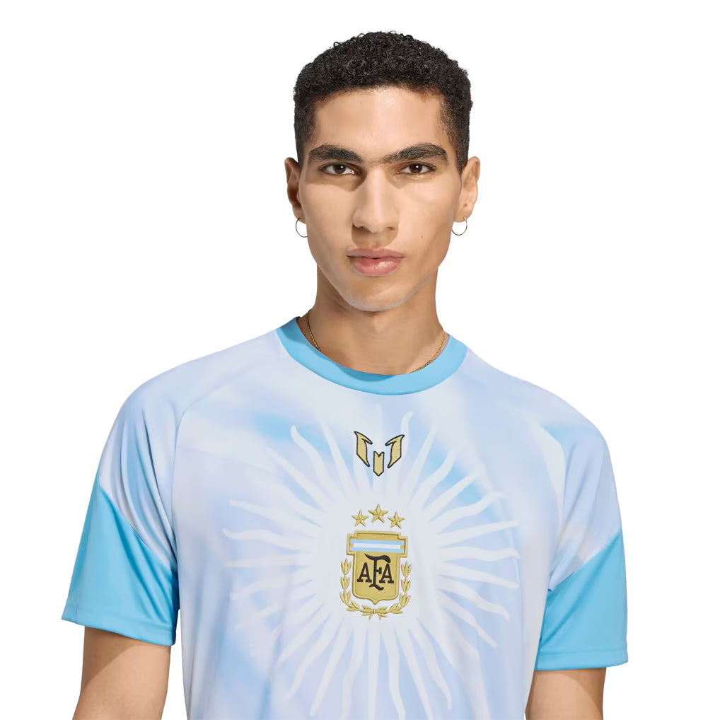 White Argentina Messi 2026 Pre Match Camiseta