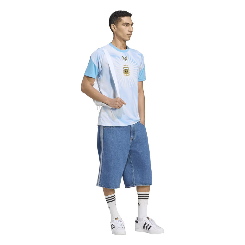White Argentina Messi 2026 Pre Match Camiseta