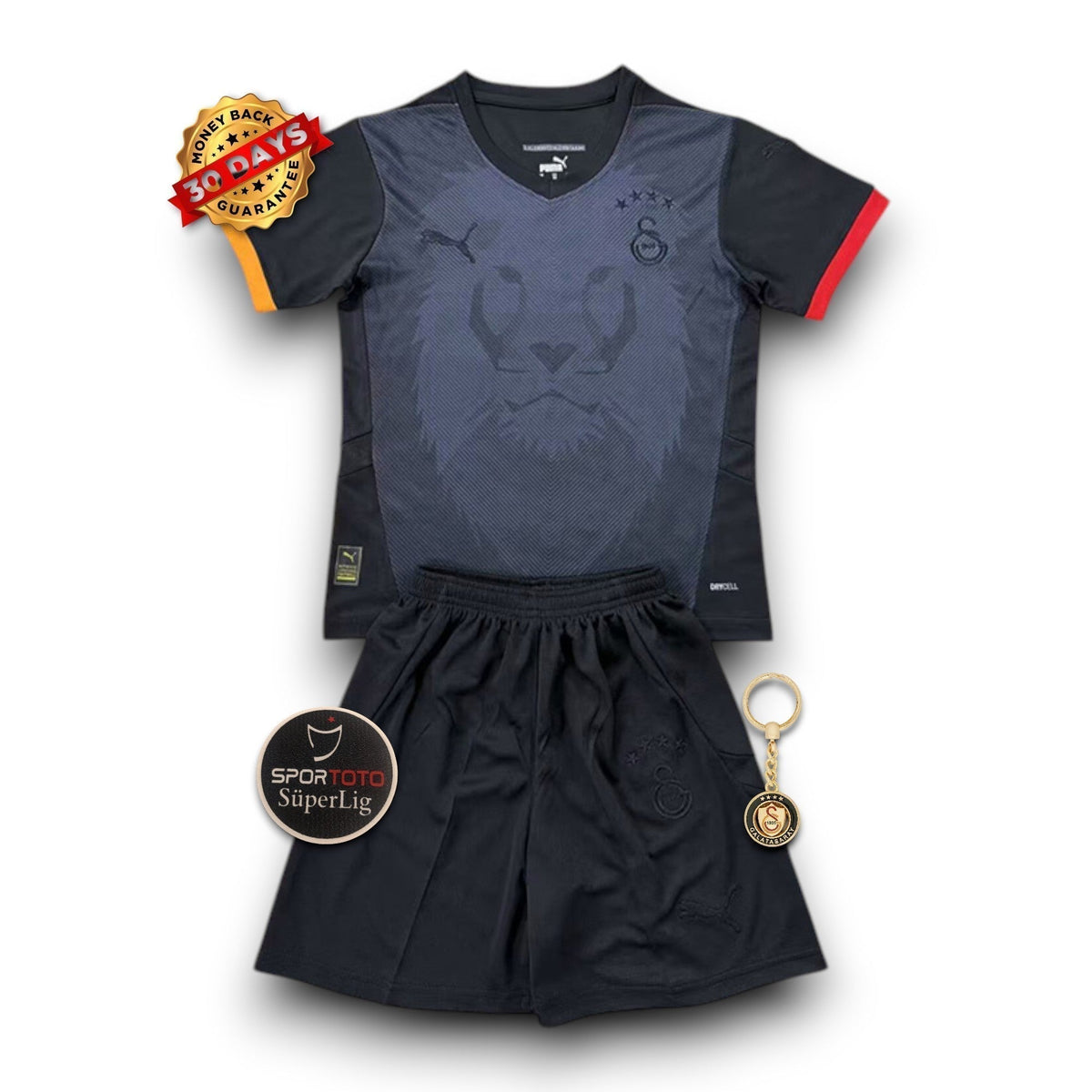 Kids Galatasaray Black Kit 2025 Jersey