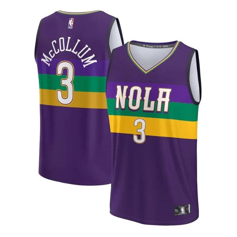 NBA CJ McCollum Jersey - New Orleans Pelicans - 2023 Fastbreak - City Edition - Purple