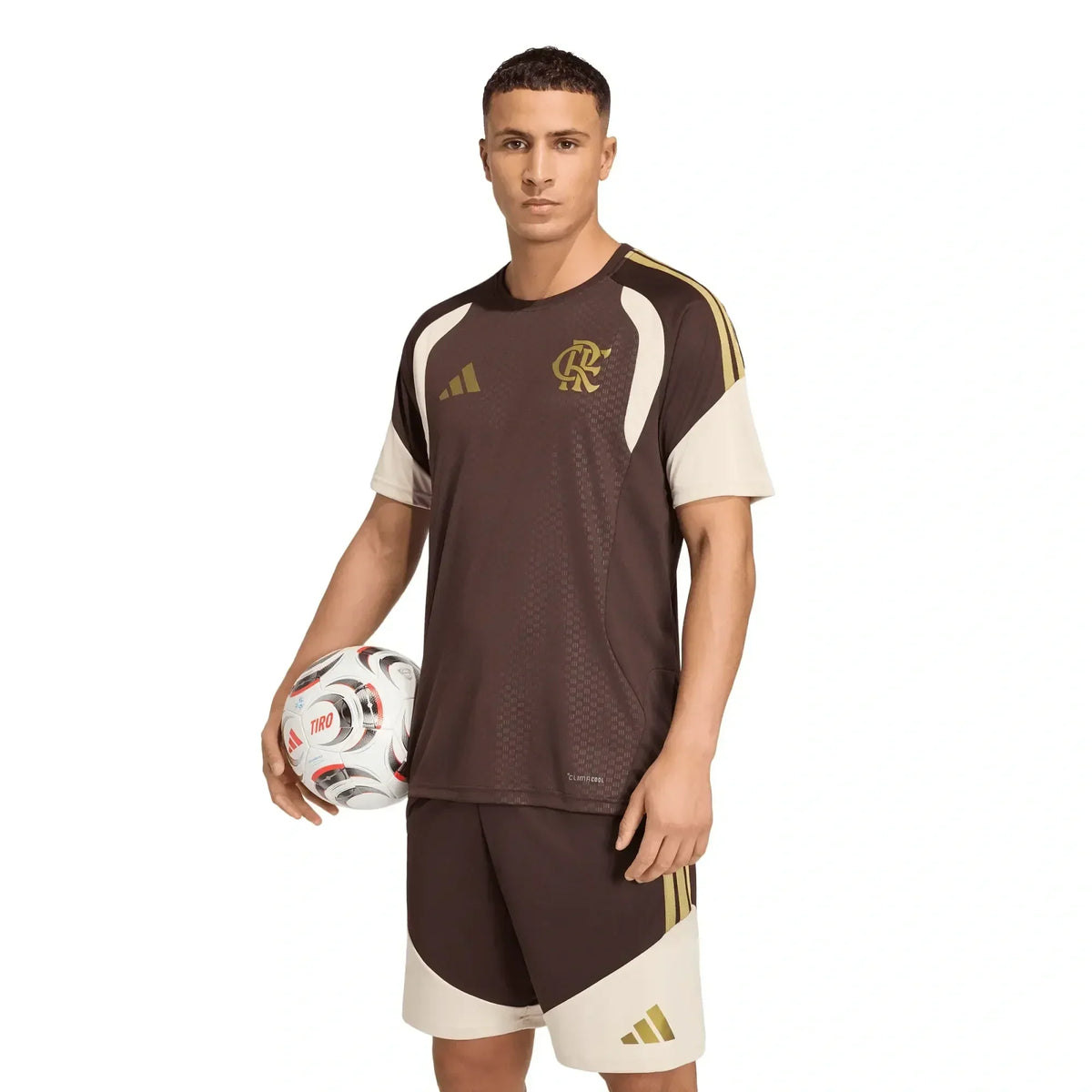 Camiseta Flamengo Entrenamiento Tiro Brown 2026 - Versión Fan