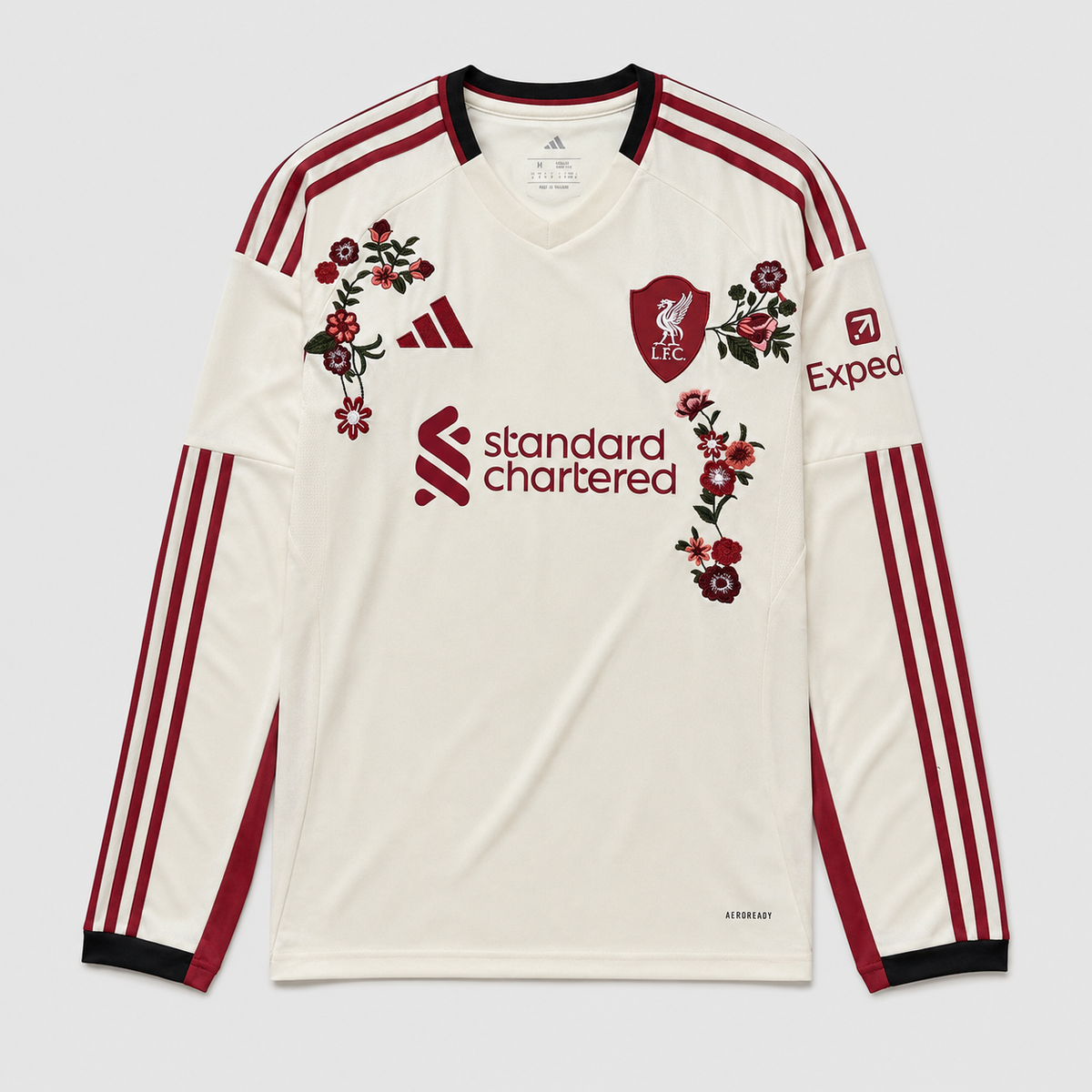 Liverpool 25/26 Visitante Embroidered Manga Larga Camiseta
