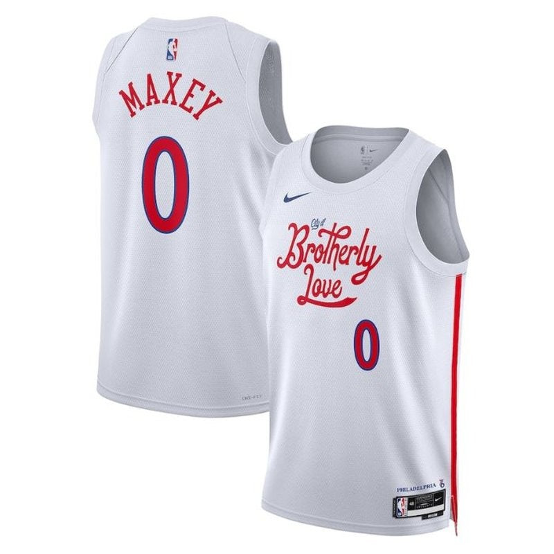 NBA Tyrese Maxey Jersey - Philadelphia 76ers - 2023 - City Edition - White